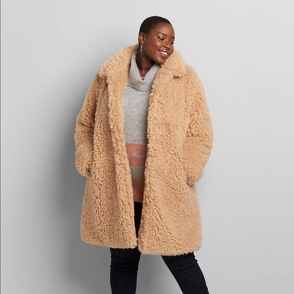 Lane bryant teddy coat Clearance